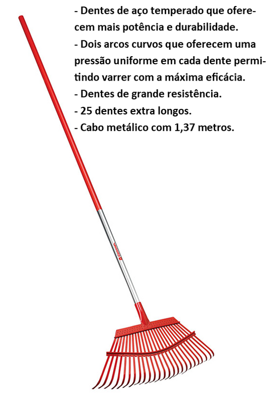 ESCOVA DE RELVADO COM 25 DENTES