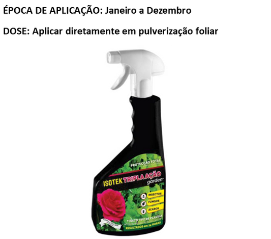 ISOTEK TRIPLA AÇÃO - INSETICIDA, FUNGICIDA E ACARICIDA