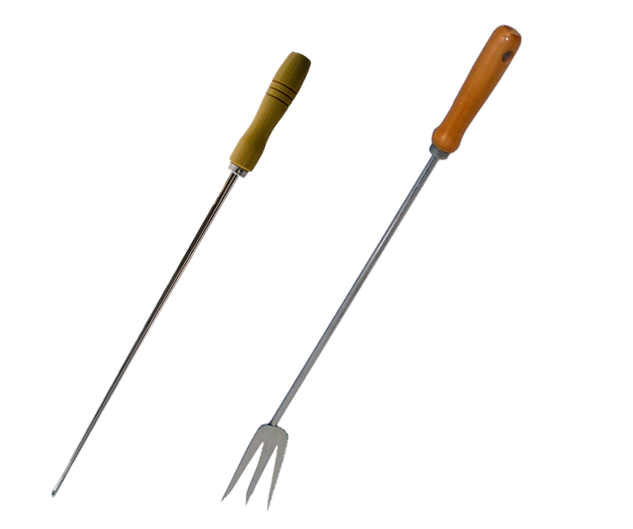 ESPETO EM V INOX / GARFO PARA CHURRASCO