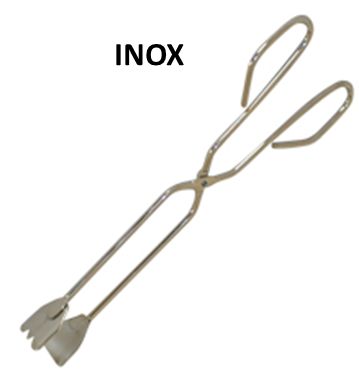 TENAZ PARA ALIMENTOS COM PALA (INOX)